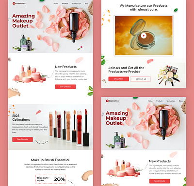 Beauty Marketplace Website ! adobe beauty branding daily ui fashion figma graphic design home page makeup website marketing presentation product design sketch typography ui design ui ux ux design visual design web design website design