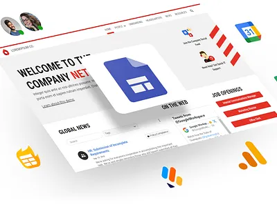 Google Sites Intranet Collaboration Graphic google sites illustration