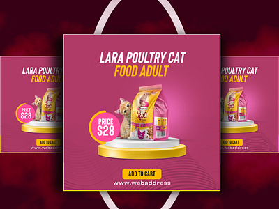 Social Media Pets Foods Web Banner Design branding doctor banner fb cover design graphic design health care design instagram post medical post motion graphics pet care banner pets food post pets health care post product banner social media post web banner