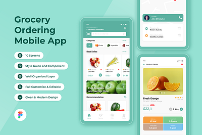 Grocery Ordering Mobile App responsive