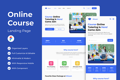 Online Course Web Landing Page elearning