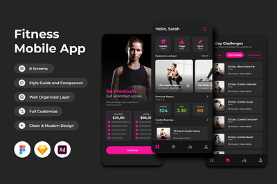 Fitness Mobile App landingpage