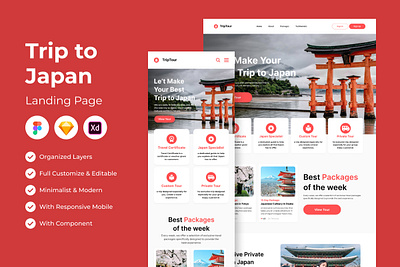 Trip to Japan Landing Page landingpage