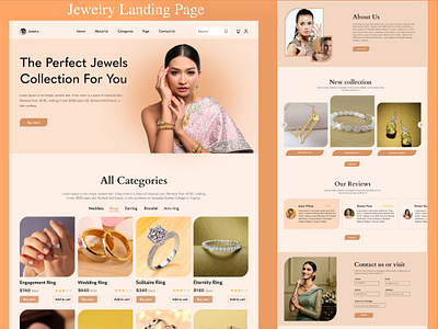 Jewelry Website Landing Page Design heropage herosection design interactivedesign interface jewelry jewelrylandingpage jewelrywebsite jewelrywebsitedesugn. landing landingpagedesign ui ui design ui.ux uiux design user interface design visual design web webdesign website website design