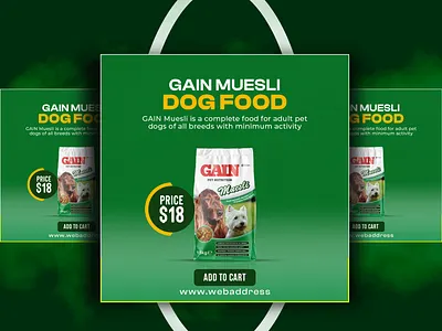 Social Media Pets foods Posts Web Banner Design banner design cats food banner dog food fb post health care post instagram post pets care design pets food banner pets lover design podcast design social media post tranding post web banner