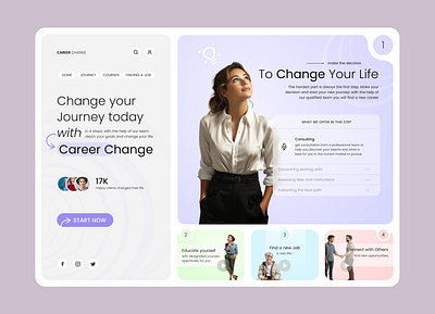 Career Change Website UI branding design design trend graphic design landing ui ux website ui