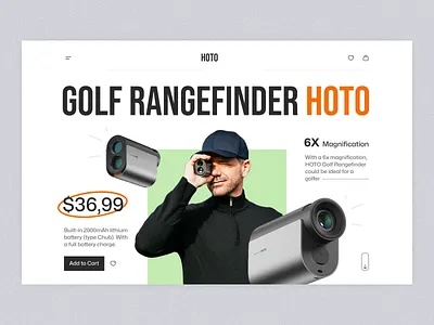 Golf Rangefinder Landing Page - eCommerce ecommerce ecommerce design ecommerce website golf landing page golf rangefinder landing pag golf rangefinder web golf rangefinder web design golf website header design header section landing page ui ui design ui ux ui ux design uiux web design web templates web ui web ui design