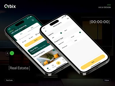 Orelax Real Estate App UI by Orbix Studio animation apartment app app design design home rental app minimal app mobile mobile app mobile app design product design property app property app design property sell real estate real estate app real estate app design real estate app design concept real estate mobile app