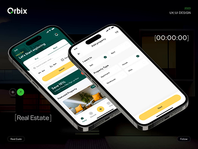 Orelax: Real Estate App UI | Property | Orbix Studio mobile