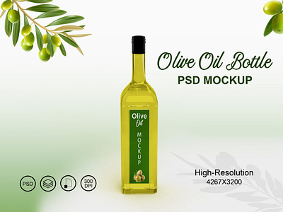 Olive Oil Bottle Mockup bottle mockup branding graphic design oil oil bottle mockup olive oil olive oil bottle olive oil bottle mockup