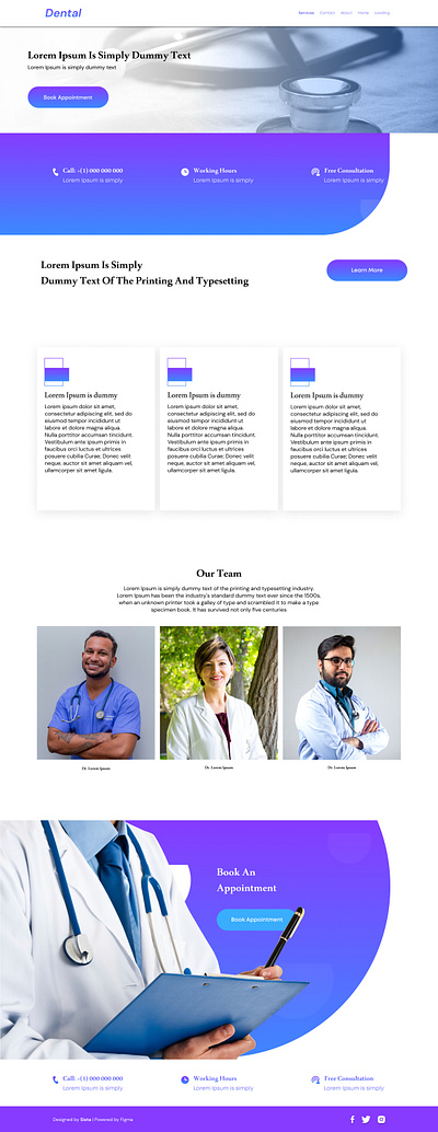 Introducing "DentalWeb Pro" - Your Go-To Dental Clinic Website dentalwebsite dentalwebsitetemplate figma figmadesign graphic design template ui website template