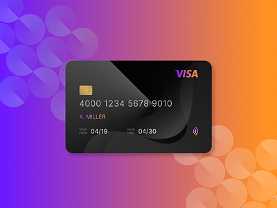 Credit Card design art branding dark darkui design expiry minimalistic number ui uiux ux visa