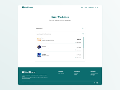 Order Page | MedGrocer design designer e commerce green health medical order ordering product ui ui design ui ux user experience user interface ux ux design web web design website website design