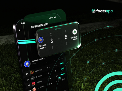 Your pocket football manager 3d application black dark football interaction interface ios manager mobile mobile app soccer ui ui interface