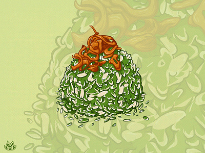 Green Bun art artwork illustration restaurant vector