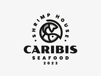 Caribis Shrimp House concept design logo seafood shrimp