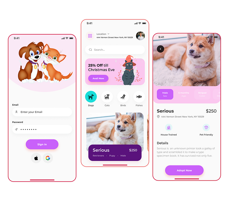 Pet Adoption App Design by Sumayya Iftikhar on Dribbble