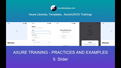 Axure Tutorial-Practices and Examples: 5.Slider axure axure course design prototype ui uiux ux ux libraries