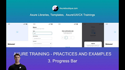 Axure Tutorial-Practices and Examples: 3.Progress Bar axure axure course design prototype ui uiux ux ux libraries