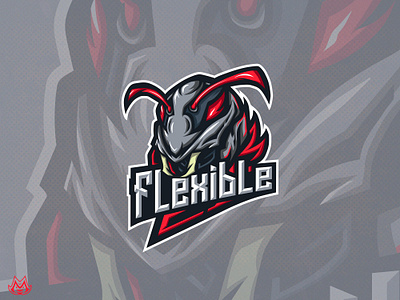 Flexible art artwork branding bug logo vector