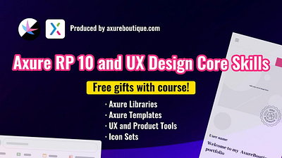 Axure RP 10 and UX design Core Skills Course axure axure course design prototype ui uiux ux ux libraries