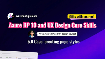 Axure RP 10 and UX design core skills course - 5.6 Case: Creatin axure axure course design prototype ui uiux ux ux libraries