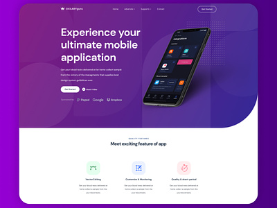 Web Design for Mobile App Promotion design graphic design mobile app ui ui design ux web web design
