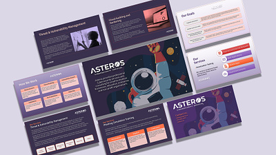 Asteros Pitch Deck branding design graphic design ms powerpoint pitch deck presentation design slide animation slide transition typography