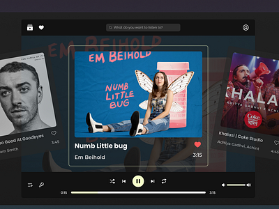 Daily UI - Music Player app branding dailyui design graphic design minimal musicplayer speed design spotify typogaphy ui ui design uiux user experience user experience design user interface design ux uxd uxdesign