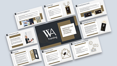 Walker Marketing Training for Attorneys branding illustration marketing presentation powerpoint presentation design training presentation typography