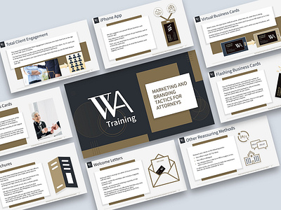 Walker Marketing Training for Attorneys branding illustration marketing presentation powerpoint presentation design training presentation typography