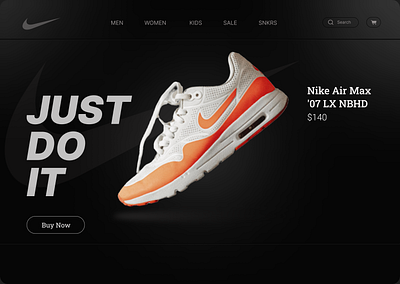 Nike shoe buying website UI design branding graphic design interfacedesigning logo nikeuidesign shoewebsiteuidesign ui uiux webui