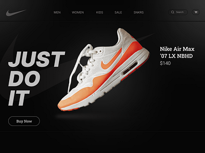 Nike shoe buying website UI design branding graphic design interfacedesigning logo nikeuidesign shoewebsiteuidesign ui uiux webui