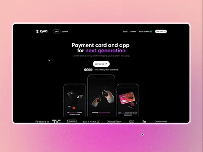 Fintech landing page design animation designredefined fintech freelance hiring landingpage opentowork portfolio recruiter ux uxdesign webdesign