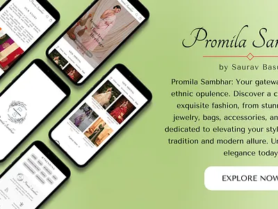 Promila Sambhar - Preview branding content design ecommerce fashion graphic design marketplace mockup preview page product design sections shopify store app ui ux ux design