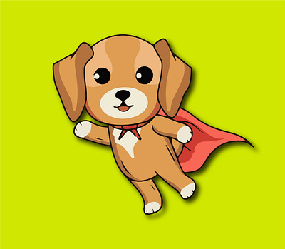 superdog cartoon 3d logo branding cartton design graphic design illustration logo modern logo vector