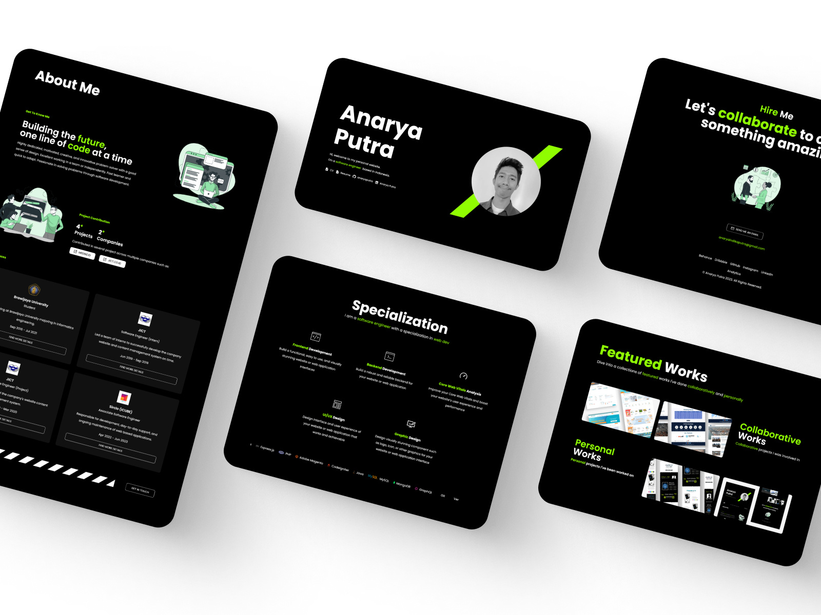 Portfolio Website landing page portfolio portfolio website ui ui design web design