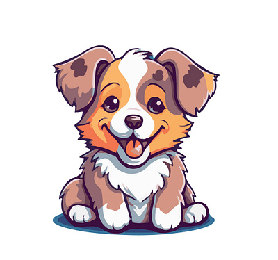 happy dog branding cartoon cartoon character graphic design illustration logo modern logo vector
