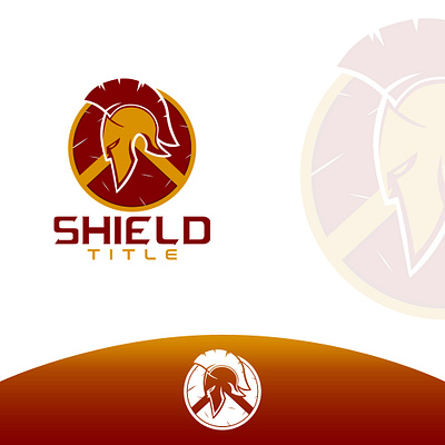 Shield Title design helmet logo shield spartan warior