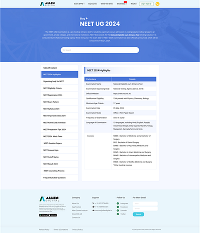 NEET UG Page Design figma graphic design typography ui