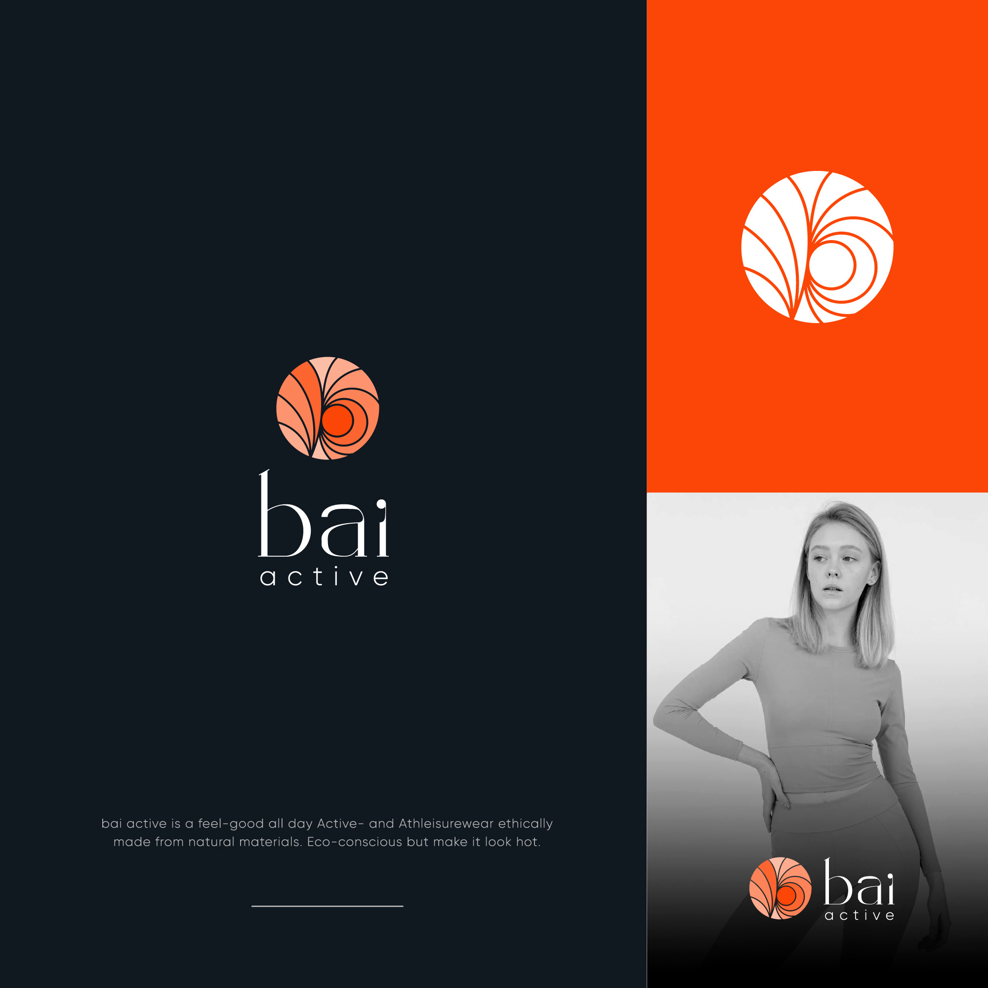 Bai Active abstract branding classy combination logo design eco conscious eco friendly elegant energy feminine graphic design iconic identity design logo logo design logos natural professional