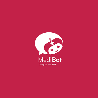 Logofolio: Medibot (AI Health Chat Bot) branding chatbot graphic design healthcare logo