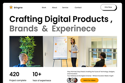 Bring Me - Digital Products Website graphic design ui