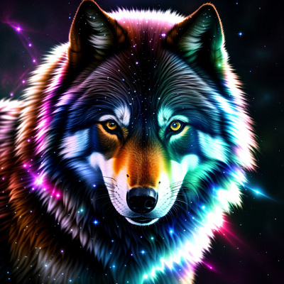 Snow wolf graphic design wolf