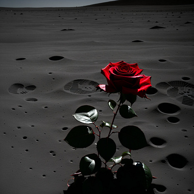 Rose and desert graphic design