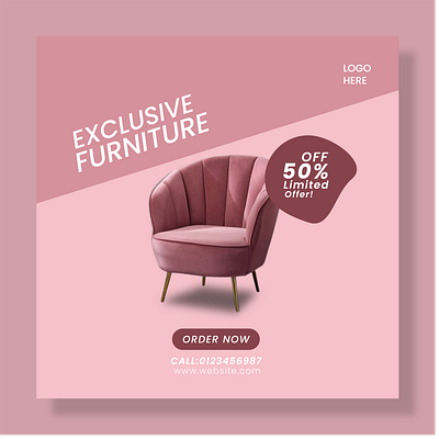 Trendy Furniture social media poster design ! graphic design