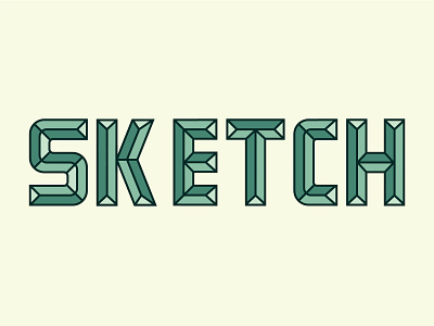 Saturday Type Club: Week 102 Sketch branding geometric green middle ground mikey mikey hayes sketch stc type typography