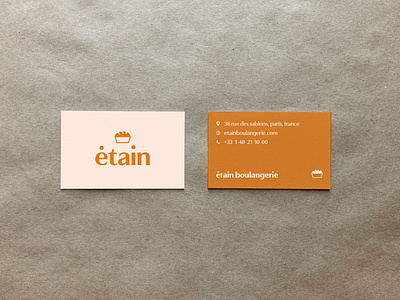 Etain/ business card bakery boulangerie bread business card business card design etain etain boualngerie graphic design illustrator logo logo design logo mark logotype photoshop stationary stationary design stationary elements