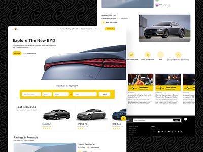 Euro NCAP Landing Page car ui cars web figma landing page redesign ui ux web ui