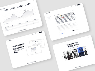 Application for practicing touch typing app application home timetypeing touchtyping typing typingapp typingtool.app ui ux web webapp webdesign